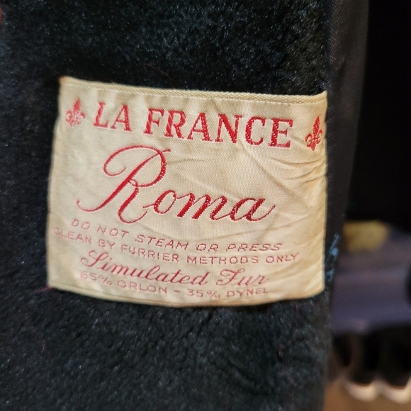 Vintage black faux fur coat Taylor Swift style - Picture 14 of 15